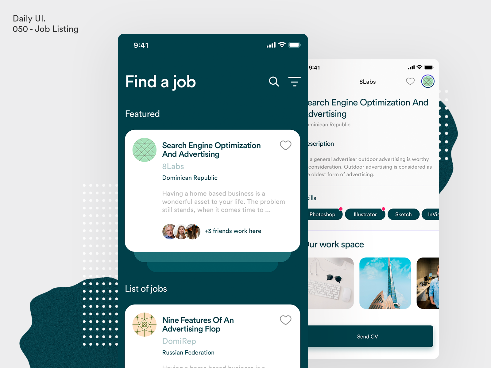 Daily UI - Job Listing by David Jurin on Dribbble