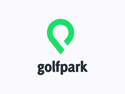 Golfpark Logo design flat golf graphic icon logo minimal