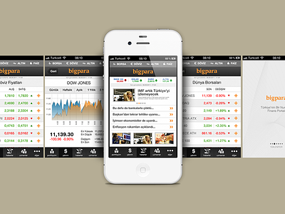 Bigpara Stock app application button design icon ios iphone stock ui ux