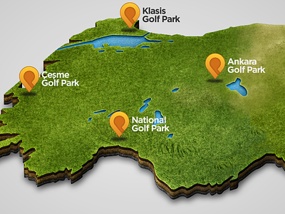 Golf Park Map golf icon logo map park turkey