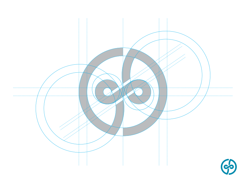 Dual Academy mono color school student academy dual logotype logo