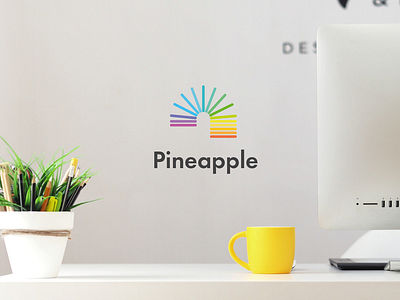 Pineapple Coworking Space Branding branding colorful coworking logo pineapple slinky