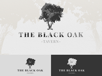 The Black Oak Tavern logo concept illustration logo logo logo design logo design concept logo designs nature nature logo rustic tavern tree tree logo vintage logo vintage logo design