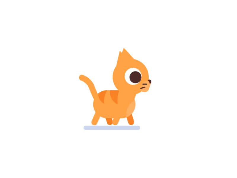 animated cat walking gif