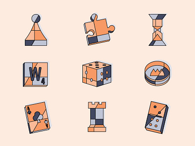 Game Icons 2d design game icons illustration shapes