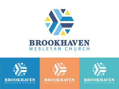 Brookhaven Wesleyan Church Logo brand brand identity branding church church logo design geometric icon identity indiana logo logotype mark typography vector