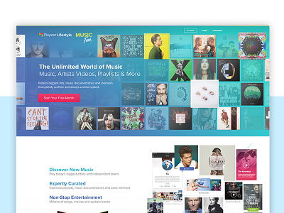 Playster Music Landing Page advertising landing landingpage marketing site ui ux web
