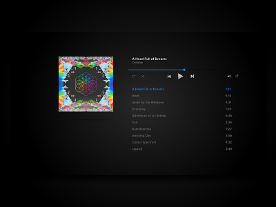 Audio Player - Smart TV music player product tv ui ux