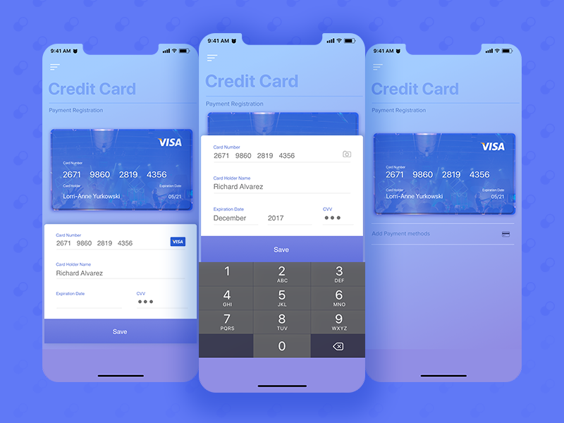 Credit Card registration by Richardzon on Dribbble