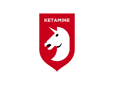 Ketamine design horse illustrator logo unicorn vector
