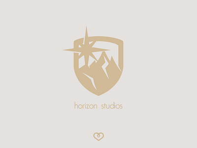 Horizon Studios branding design logo mountain negative space