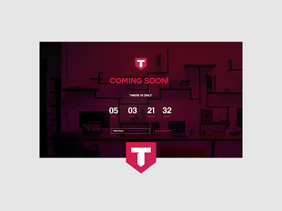 Themes Coming Soon Page app design flat graphic icon identity illustration illustrator landing logo minimal negative page space ui uiux ux vector web website