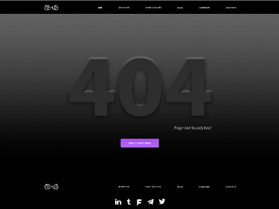 404 page design ui. web admin website