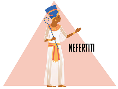 Nefertiti ancient egypt character design egypt graphic design historical figures illustration illustrator nefertiti pharaoh queen vector world history