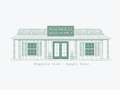 Magnolia Seed + Supply adobe branding building design fixer upper gaines garden graphic design hgtv illustration illustrator joanna gaines logo magnolia design poster texas vector waco