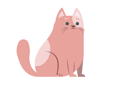 Pink Cat cat character design graphic design illustration illustrator kitten logo mascot pet vector