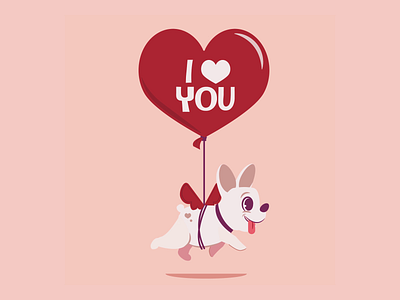 Bare Tree Media Valentines adobe animation balloon character character design design dog graphic design illustration illustrator motion graphics puppy valentine valentines valentines day vector