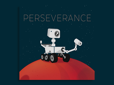 Perseverance animation cartoon character character design design graphic design illustration illustrator life on mars mars motion graphics nasa perseverance planet rover solar system space spaceship stars vector