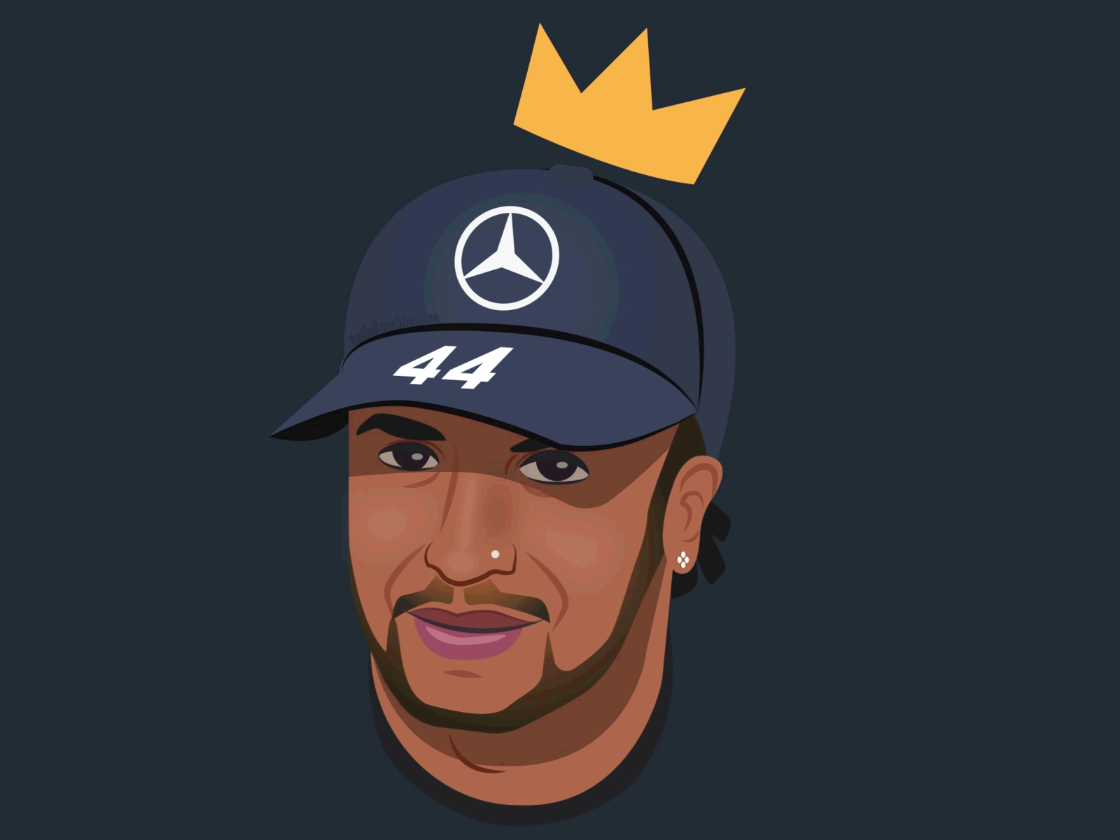 King Lewis Hamilton adobe animation character design f1 f1 racing graphic design hamilton illustration illustrator lewis lewis hamilton logo vector