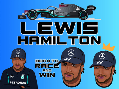 Lewis Hamilton GIPHY stickers animation car character design f1 formula one giphy giphy stickers graphic design illustration illustrator lewis hamilton mercedes mercedes f1 motion graphics racing social media social media stickers vector