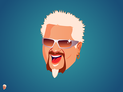Guy Fieri Twitter Hashtag for the 2022 Superbowl adobe art branding character design diners drive ins and dives flavortown food network graphic design guy f guy fieri icon illustration illustrator logo portrait twitter twitter icon vector