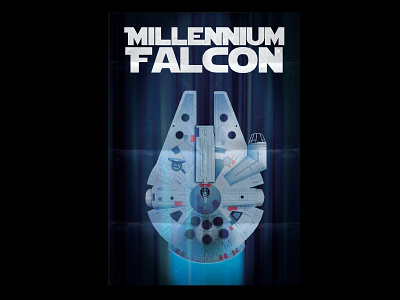 Millennium Falcon adobe disney graphic design illustrator millennium falcon poster star wars vector