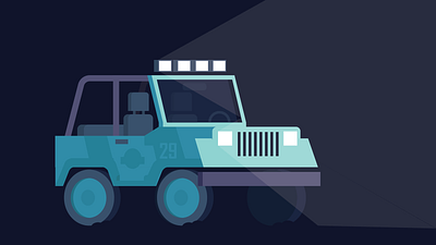 Jurassic Jeep adobe design graphic design illustration illustrator jurassic jurassic park motion graphics vector