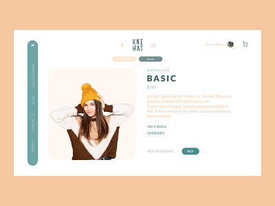 Minimal shop | product card design hat minimal online shop online store shop web web design