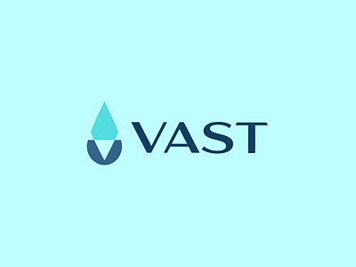 Vast Logo abstract ai logo aqua blue droplet eco eco friendly enviroment extended globalwarming greenfuture greenplanet healthy sustainability sustainable typography water