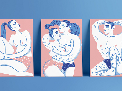 Sexuality couple hello dribbble illustration