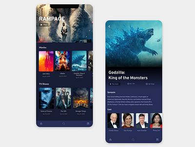 Movie mania App design mobile ui uiux