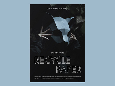 Poster design - Recycling paper minimal poster poster art poster design posters print print design