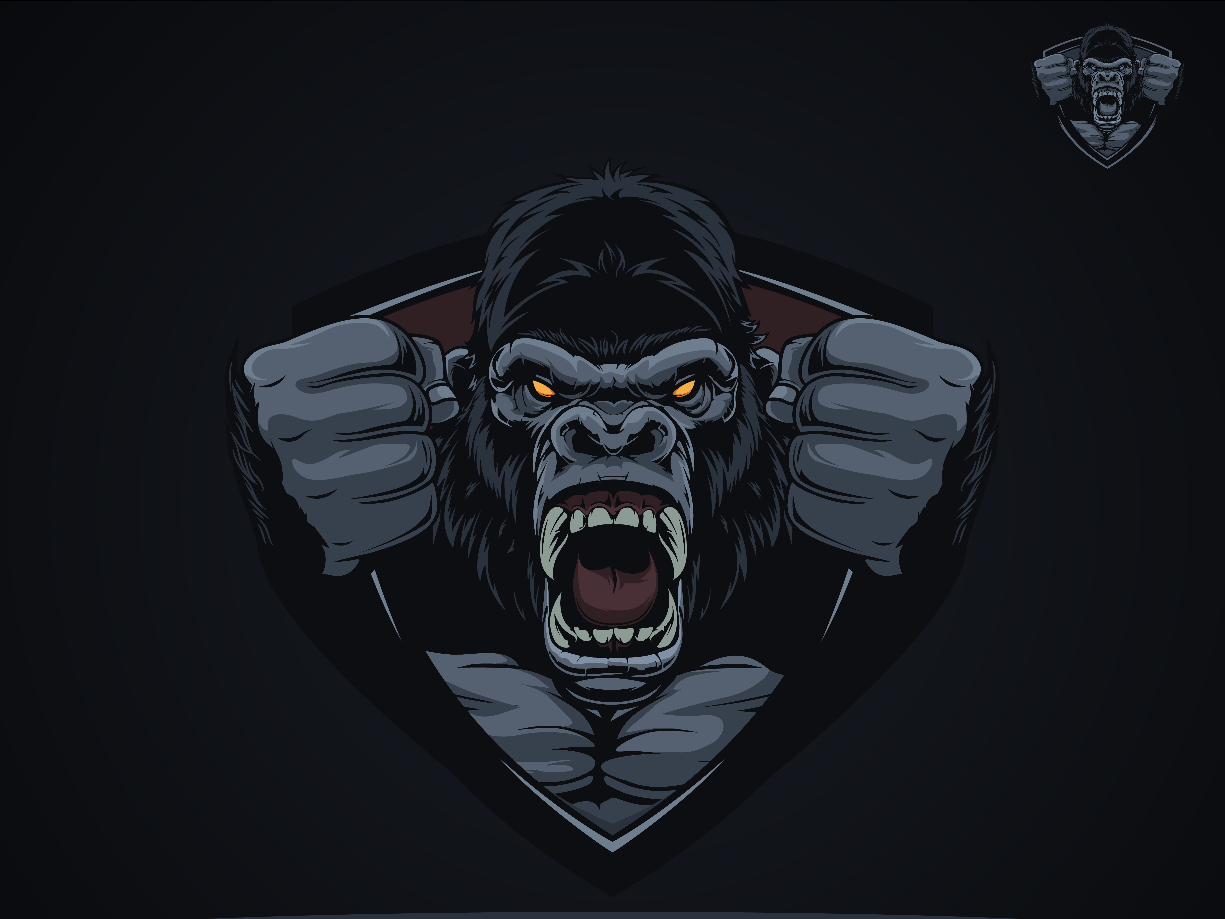 Gorilla Mascot Emblem Logo by CPYdesign on Dribbble