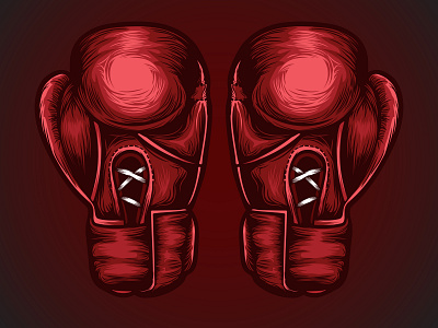 Boxing Gloves art athlete background boxer boxing cartoon champion competition design fight fighter glove gloves punch red ring sport symbol training white