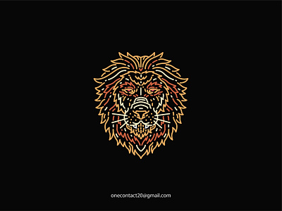 Lion Gangster animal art background black cat danger design emblem graphic head illustration lion nature sign strength symbol tshirt vector wild wildlife