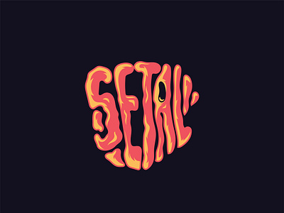 Fire Text "Setal" apparel artist band branding design fire graphic design hardcore illustration illustrator merchandise music streetwear tee design text tshirt design typography typography art vector