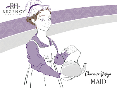Character Design: The Maid branding character design cute digital drawing drawings elegant familiar family girl character hand draw hotel illustration illustration art maid miami redesign regency sexy girl vintage