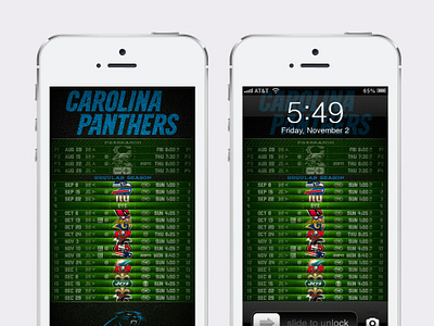 NFL iPhone schedule by Daniel Beaton on Dribbble