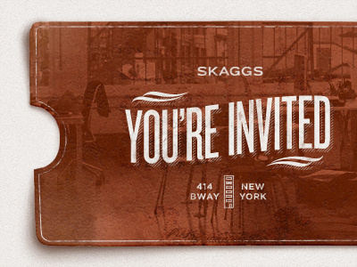 You're Invited Ticket grunge photoshop texture ticket vintage