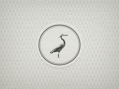 New business card bird business card circle heron icon letterpress logo