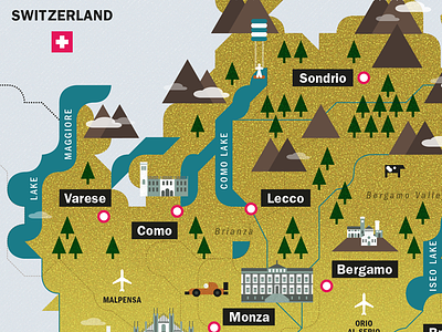 Lombardy, Italy crockhaus green infographic italy lake lombardy map matteo riva