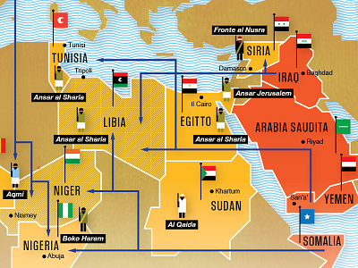 La nuova Al Qaida su Panorama al crockhaus infographic map matteo mondo nel new panorama qaida riva world