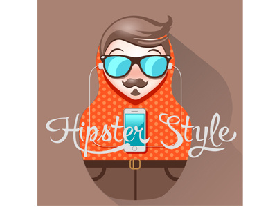 Hipster illustrator vector