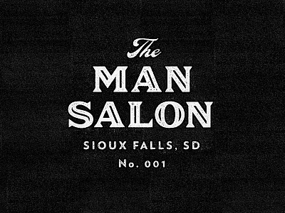 The Man Salon black custom type logo logolounge man salon sioux falls texture