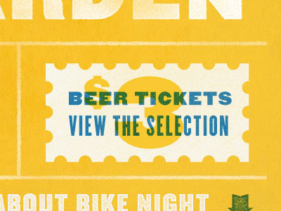 Bike Brandon beer bike blue brandon hot dog icon infographic one page texture ticket website yellow