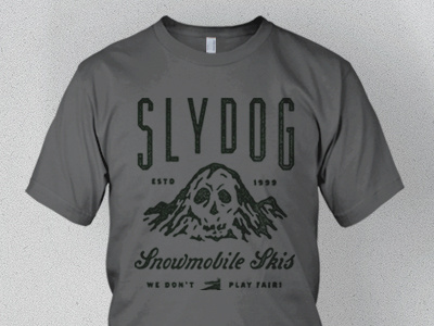 Slydog Shirt gray mountain shirt skull slydog snowmobile skis texture