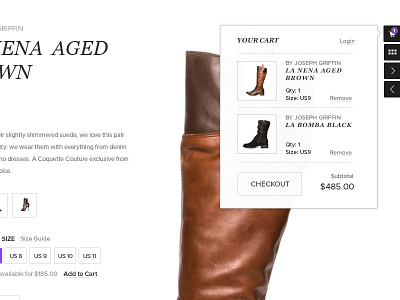 Product Details boot cart ecommerce shoes