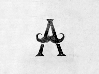 A Mustache a letter mustache type