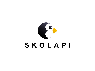Logo Skolapi branding flat logo penguin penguin logo