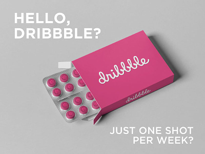 Hello, Dribble? Just one shot per week? debut design dribble shot first shot giant giantishere hello dribble packaging